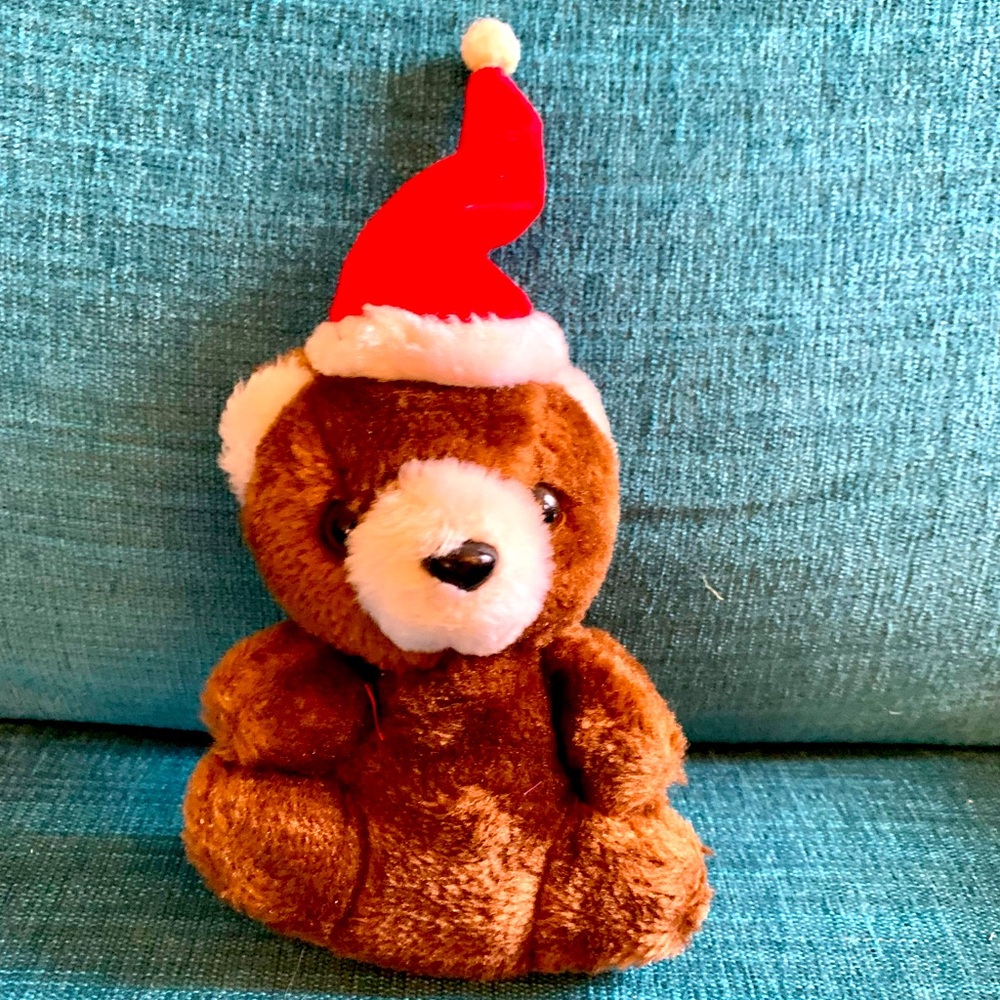 Christmas Teddy Bear Santa hat stuffed animal toy plushie holiday